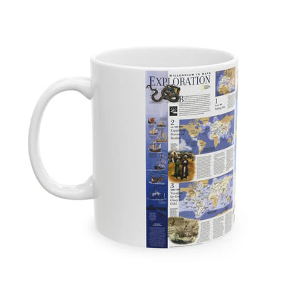 World Map - Exploration (1998) (Map) White Coffee Mug-Go Mug Yourself