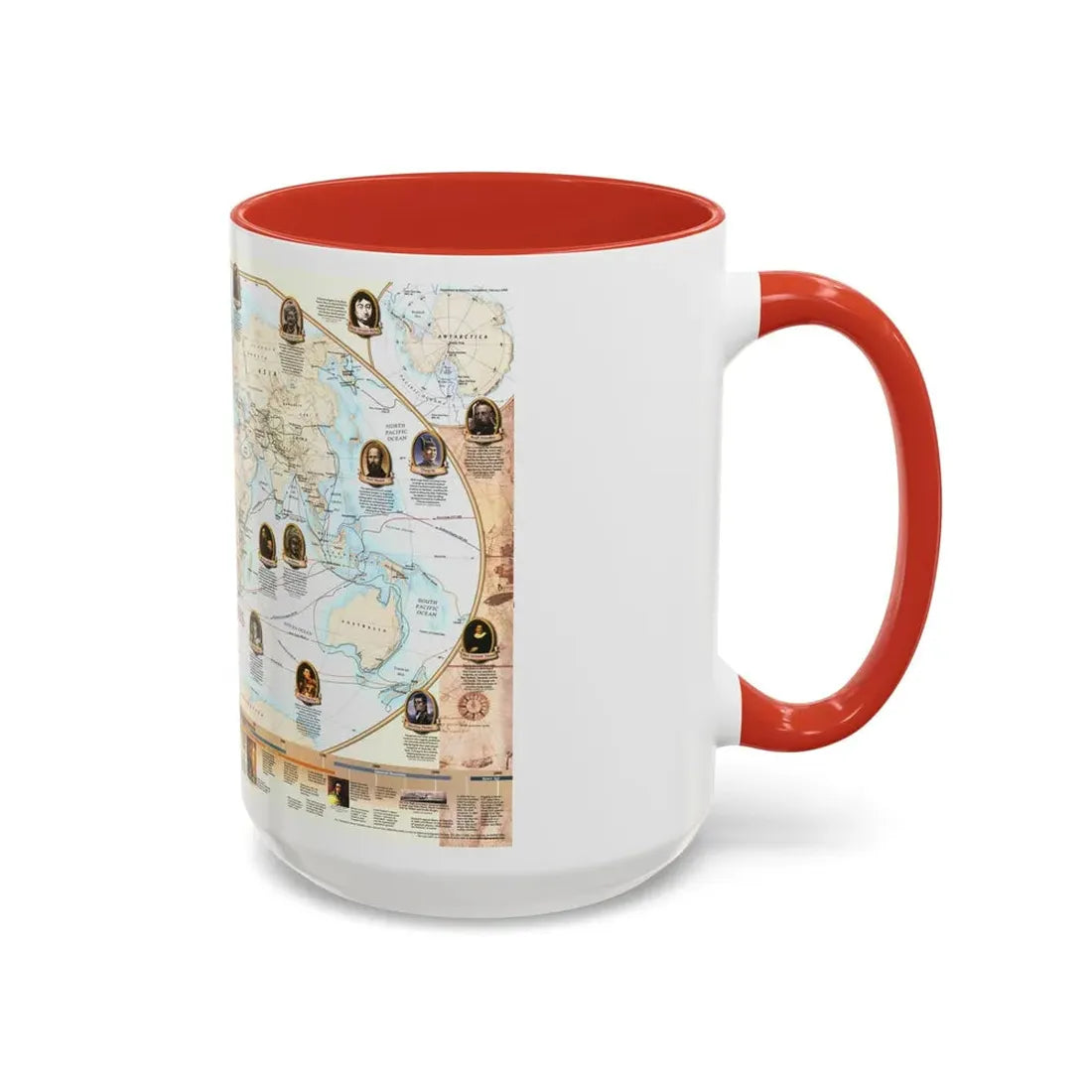 World Map - Explorers (1998) (Map) Accent Coffee Mug - Go Mug Yourself