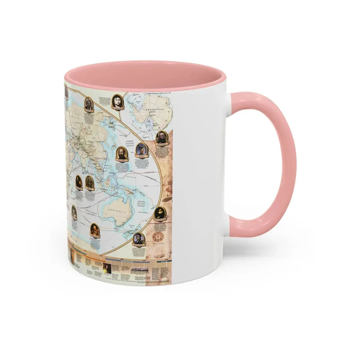 World Map - Explorers (1998) (Map) Accent Coffee Mug - Go Mug Yourself