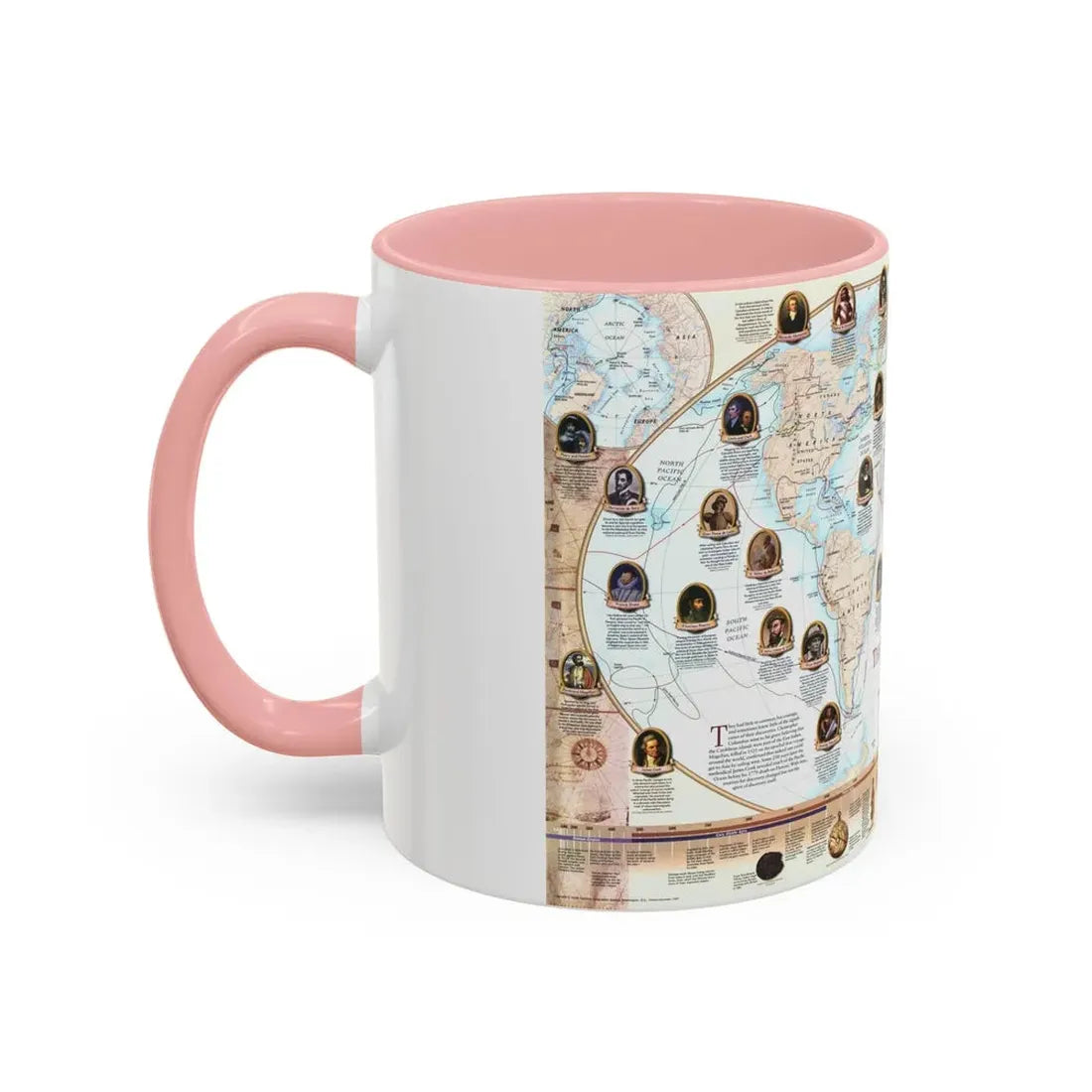 World Map - Explorers (1998) (Map) Accent Coffee Mug - Go Mug Yourself