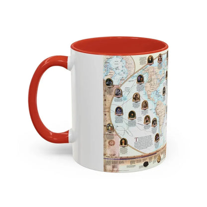 World Map - Explorers (1998) (Map) Accent Coffee Mug - Go Mug Yourself