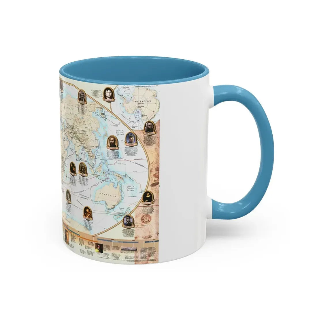 World Map - Explorers (1998) (Map) Accent Coffee Mug - Go Mug Yourself