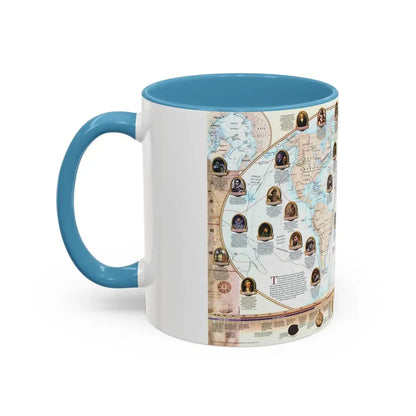 World Map - Explorers (1998) (Map) Accent Coffee Mug - Go Mug Yourself