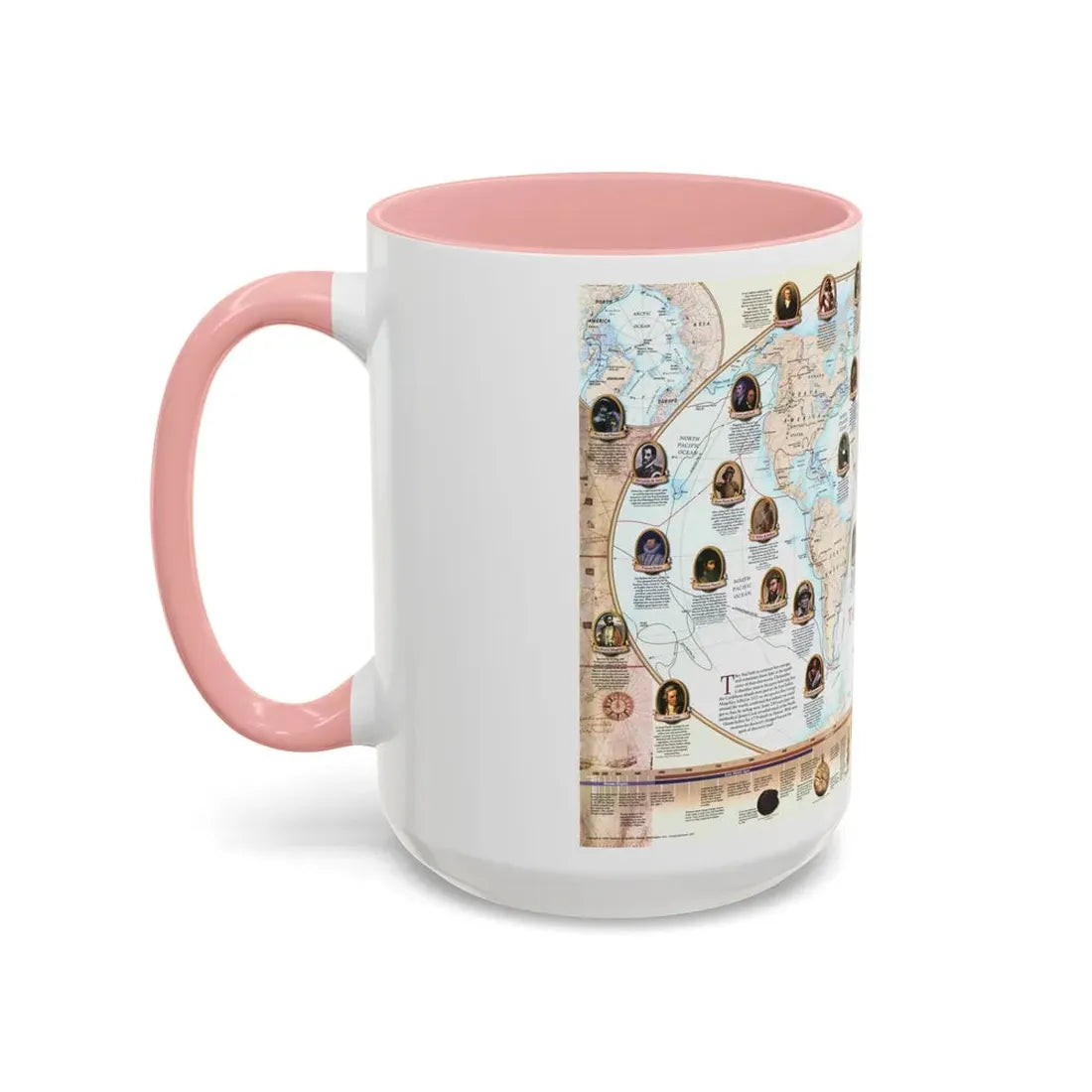 World Map - Explorers (1998) (Map) Accent Coffee Mug - Go Mug Yourself