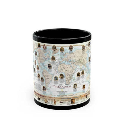 World Map - Explorers (1998) (Map) Black Coffee Mug 11oz - Go Mug Yourself