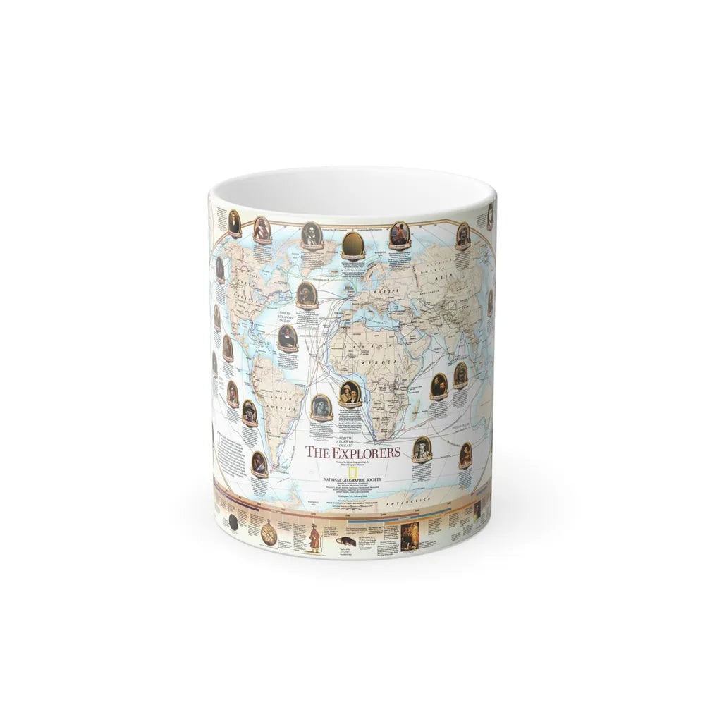 World Map - Explorers (1998) (Map) Color Changing Mug 11oz-11oz-Go Mug Yourself