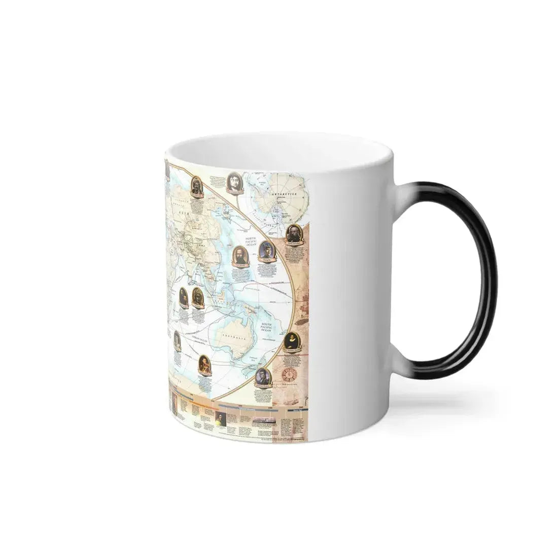 World Map - Explorers (1998) (Map) Color Changing Mug 11oz - Go Mug Yourself