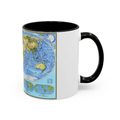 World Map - Physical (1994) (Map) Accent Coffee Mug - Go Mug Yourself