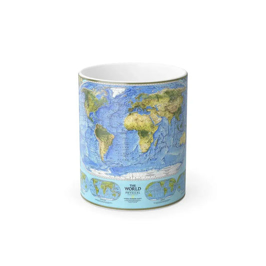 World Map - Physical (1994) (Map) Color Changing Mug 11oz Default Title 11oz - Go Mug Yourself