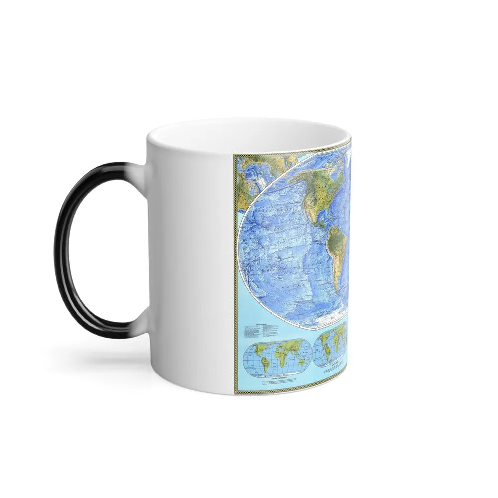 World Map - Physical (1994) (Map) Color Changing Mug 11oz-Go Mug Yourself