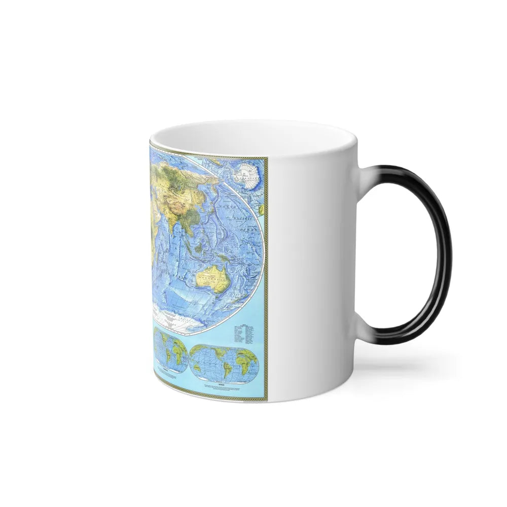 World Map - Physical (1994) (Map) Color Changing Mug 11oz-Go Mug Yourself