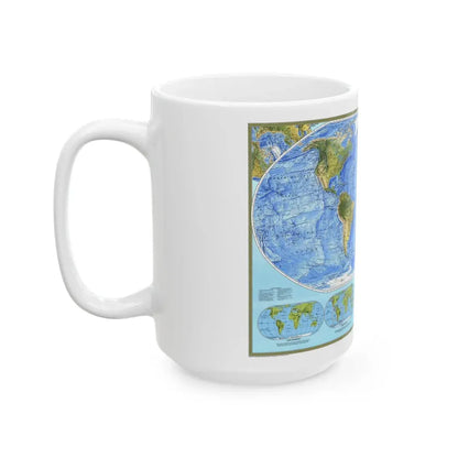 World Map - Physical (1994) (Map) White Coffee Mug - Go Mug Yourself