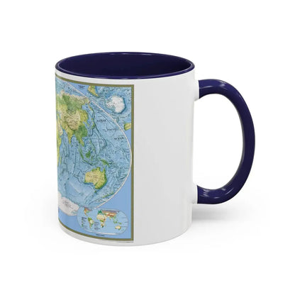 World Map - Physical (2005) (Map) Accent Coffee Mug - Go Mug Yourself