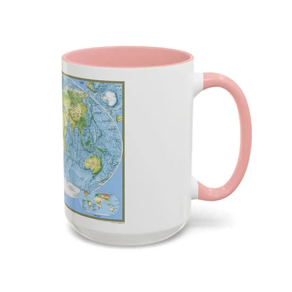 World Map - Physical (2005) (Map) Accent Coffee Mug - Go Mug Yourself
