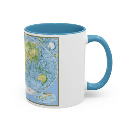 World Map - Physical (2005) (Map) Accent Coffee Mug - Go Mug Yourself
