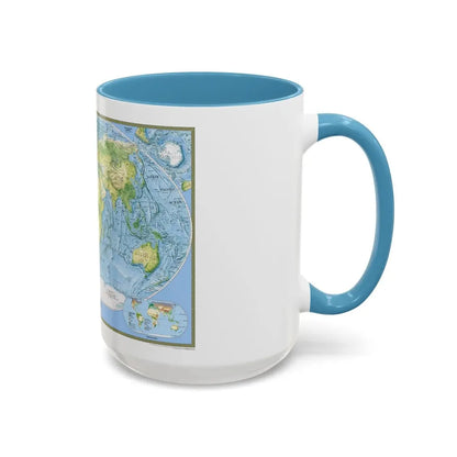 World Map - Physical (2005) (Map) Accent Coffee Mug - Go Mug Yourself
