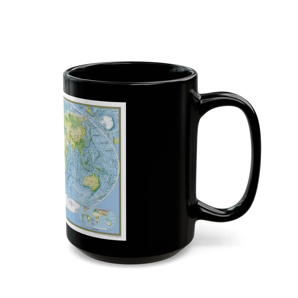 World Map - Physical (2005) (Map) Black Coffee Mug-Go Mug Yourself