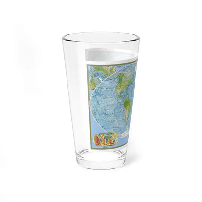 World Map - Physical (2005) (Map) Pint Glass 16oz-Go Mug Yourself