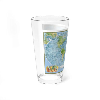 World Map - Physical (2005) (Map) Pint Glass 16oz - Go Mug Yourself