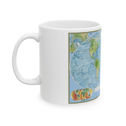 World Map - Physical (2005) (Map) White Coffee Mug-Go Mug Yourself