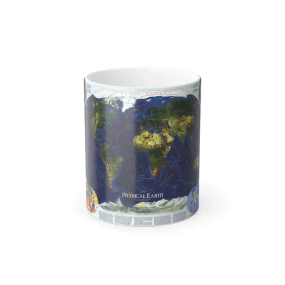 World Map - Physical Earth 1 (1998) (Map) Color Changing Mug 11oz Default Title - Go Mug Yourself