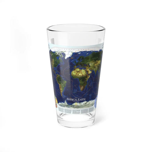 World Map - Physical Earth 1 (1998) (Map) Pint Glass 16oz-16oz-Go Mug Yourself