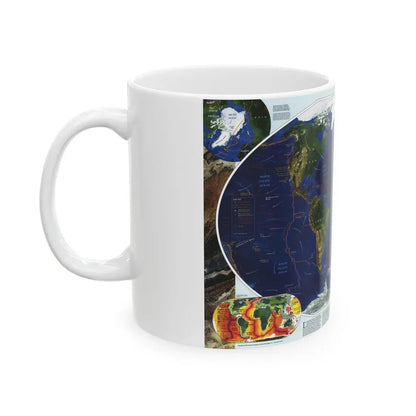 World Map - Physical Earth 1 (1998) (Map) White Coffee Mug - Go Mug Yourself