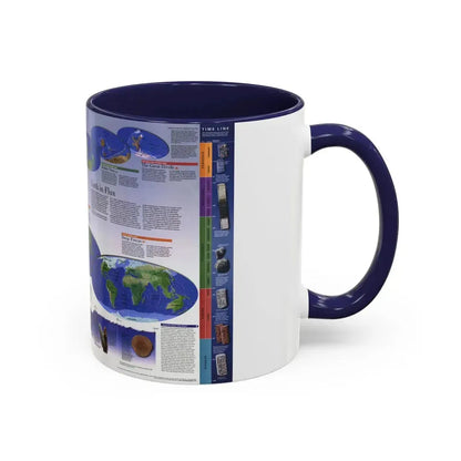 World Map - Physical Earth 2 (1998) (Map) Accent Coffee Mug - Go Mug Yourself