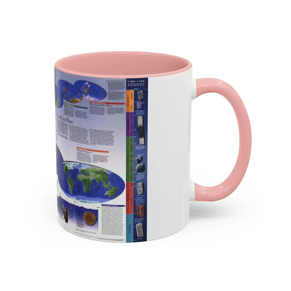 World Map - Physical Earth 2 (1998) (Map) Accent Coffee Mug - Go Mug Yourself