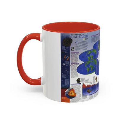 World Map - Physical Earth 2 (1998) (Map) Accent Coffee Mug - Go Mug Yourself