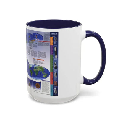 World Map - Physical Earth 2 (1998) (Map) Accent Coffee Mug - Go Mug Yourself