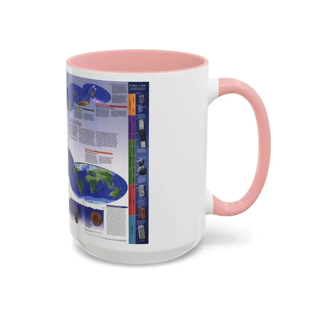 World Map - Physical Earth 2 (1998) (Map) Accent Coffee Mug - Go Mug Yourself