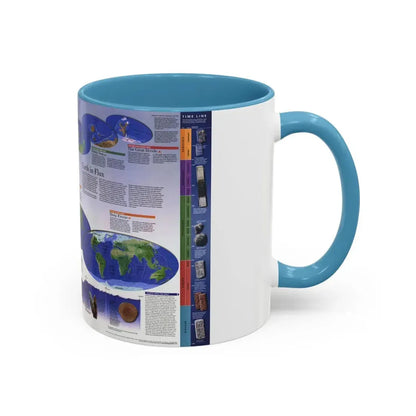 World Map - Physical Earth 2 (1998) (Map) Accent Coffee Mug - Go Mug Yourself