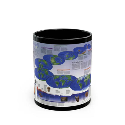 World Map - Physical Earth 2 (1998) (Map) Black Coffee Mug 11oz - Go Mug Yourself