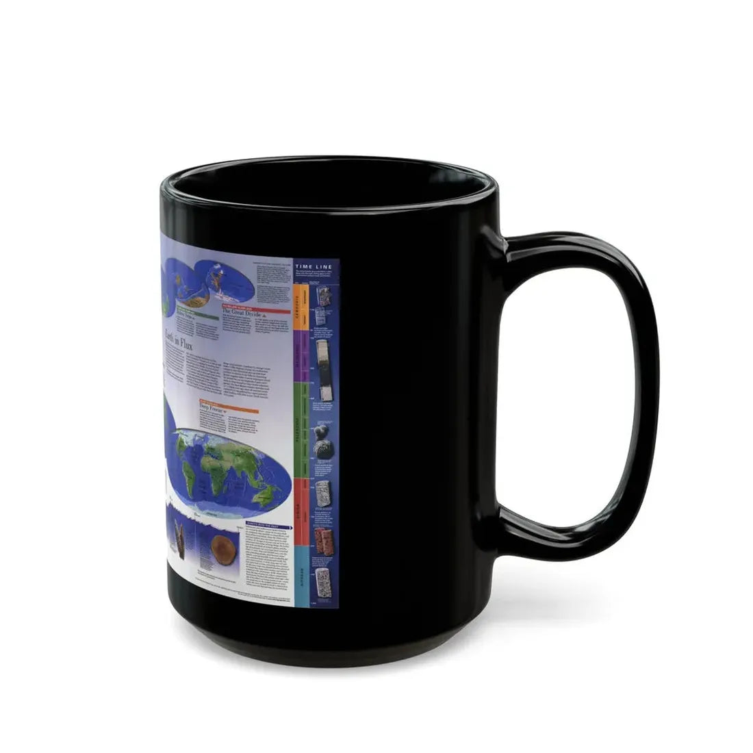 World Map - Physical Earth 2 (1998) (Map) Black Coffee Mug - Go Mug Yourself