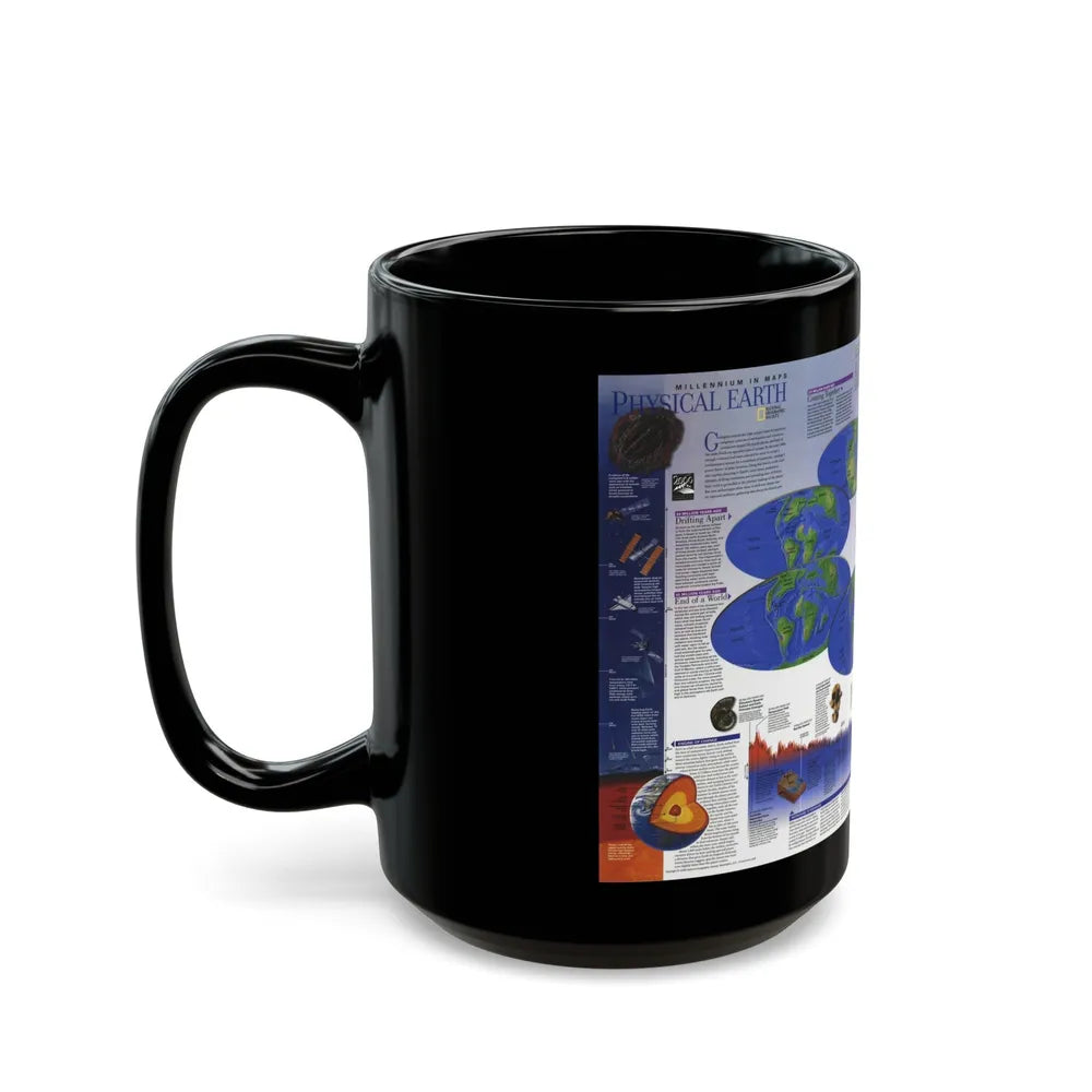 World Map - Physical Earth 2 (1998) (Map) Black Coffee Mug-Go Mug Yourself