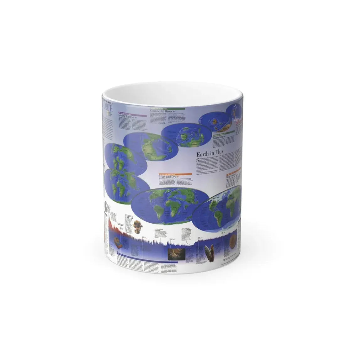 World Map - Physical Earth 2 (1998) (Map) Color Changing Mug 11oz Default Title - Go Mug Yourself
