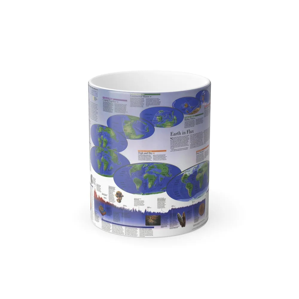 World Map - Physical Earth 2 (1998) (Map) Color Changing Mug 11oz-Go Mug Yourself