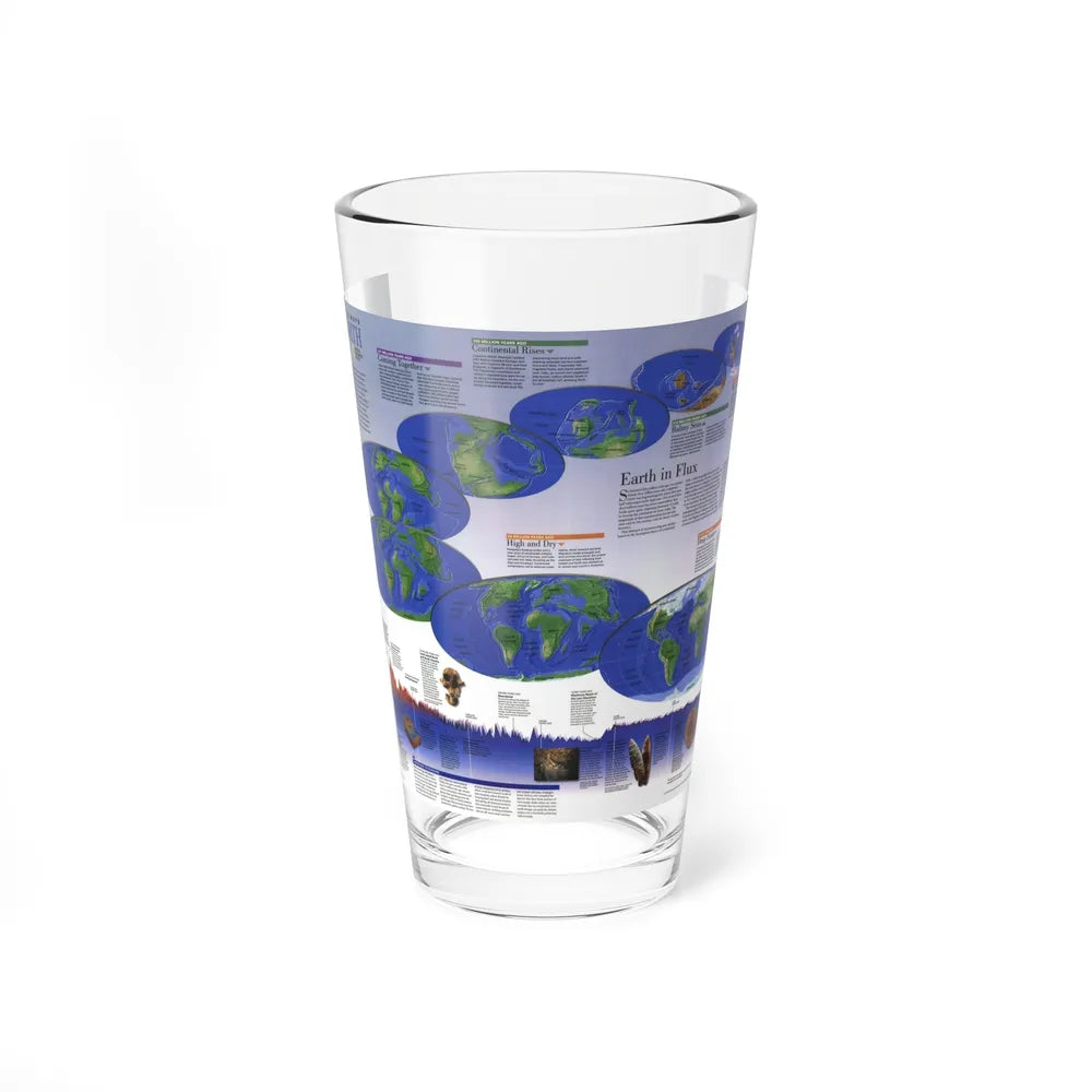 World Map - Physical Earth 2 (1998) (Map) Pint Glass 16oz-16oz-Go Mug Yourself