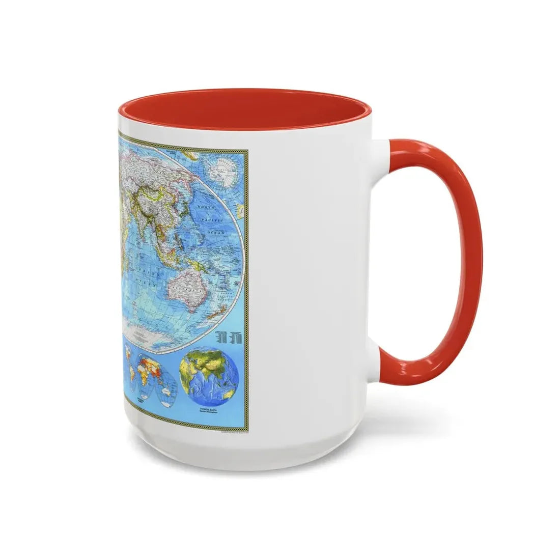 World Map - Political (1994) (Map) Accent Coffee Mug - Go Mug Yourself