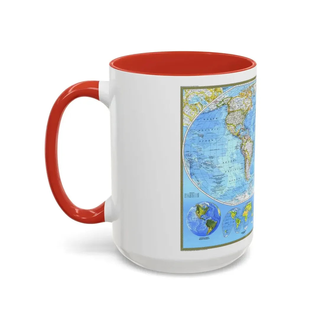 World Map - Political (1994) (Map) Accent Coffee Mug - Go Mug Yourself