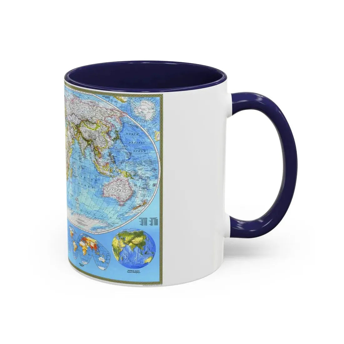 World Map - Political (1994) (Map) Accent Coffee Mug - Go Mug Yourself