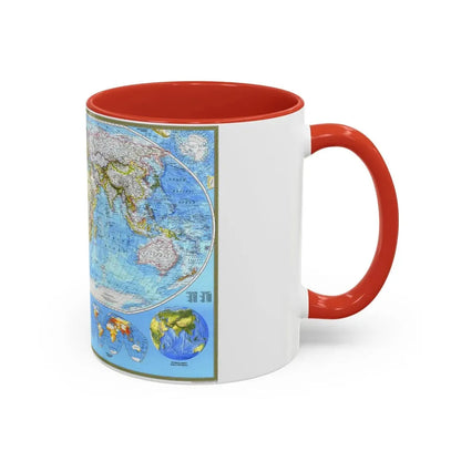 World Map - Political (1994) (Map) Accent Coffee Mug - Go Mug Yourself