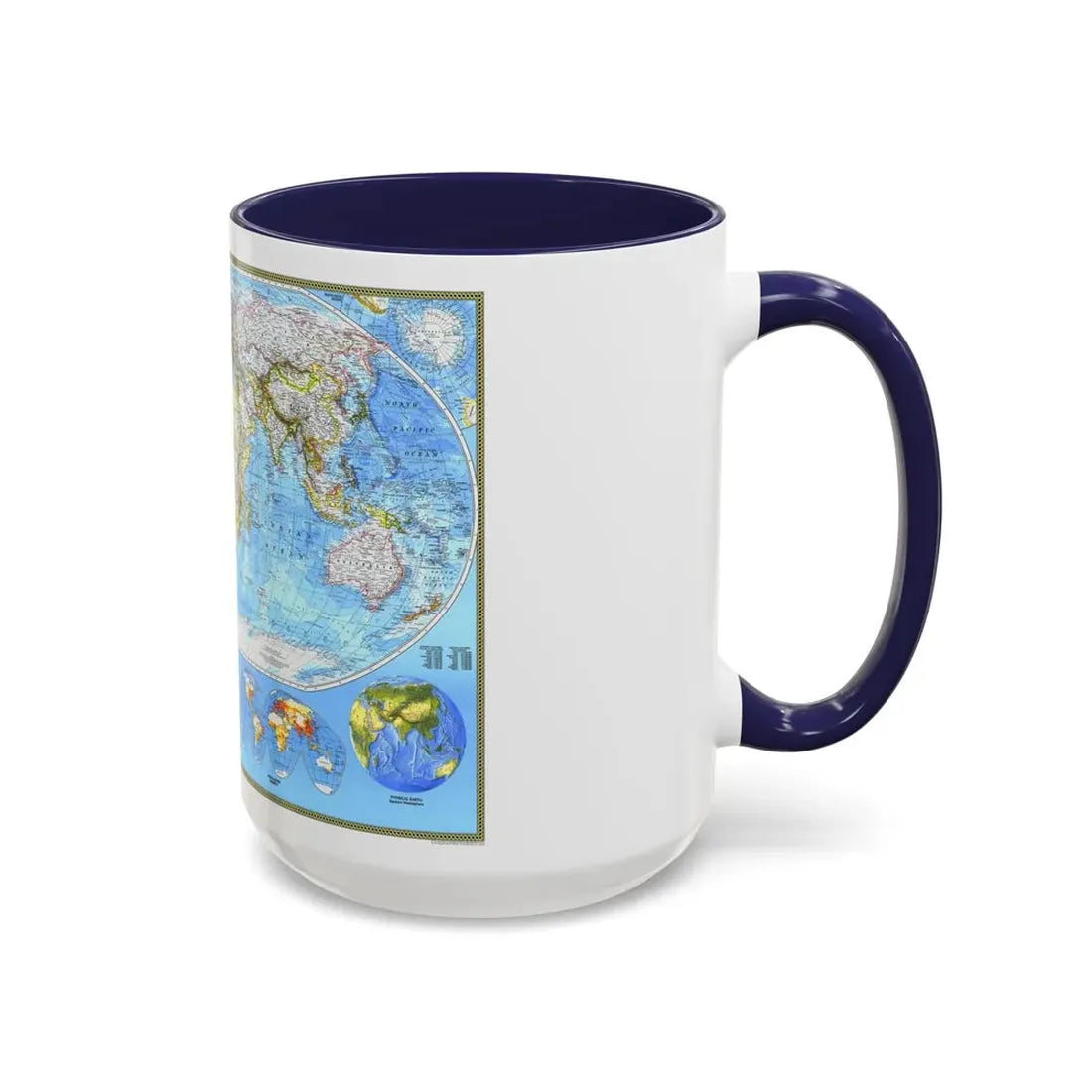 World Map - Political (1994) (Map) Accent Coffee Mug - Go Mug Yourself