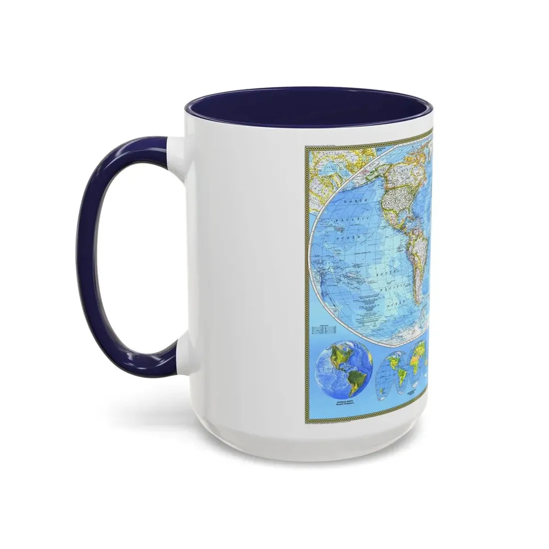 World Map - Political (1994) (Map) Accent Coffee Mug - Go Mug Yourself
