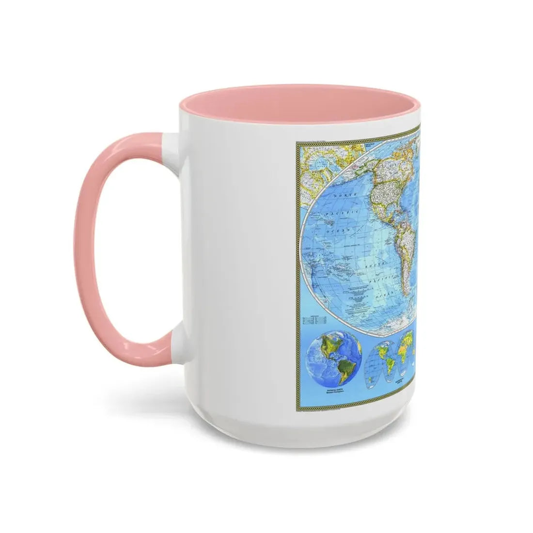 World Map - Political (1994) (Map) Accent Coffee Mug - Go Mug Yourself