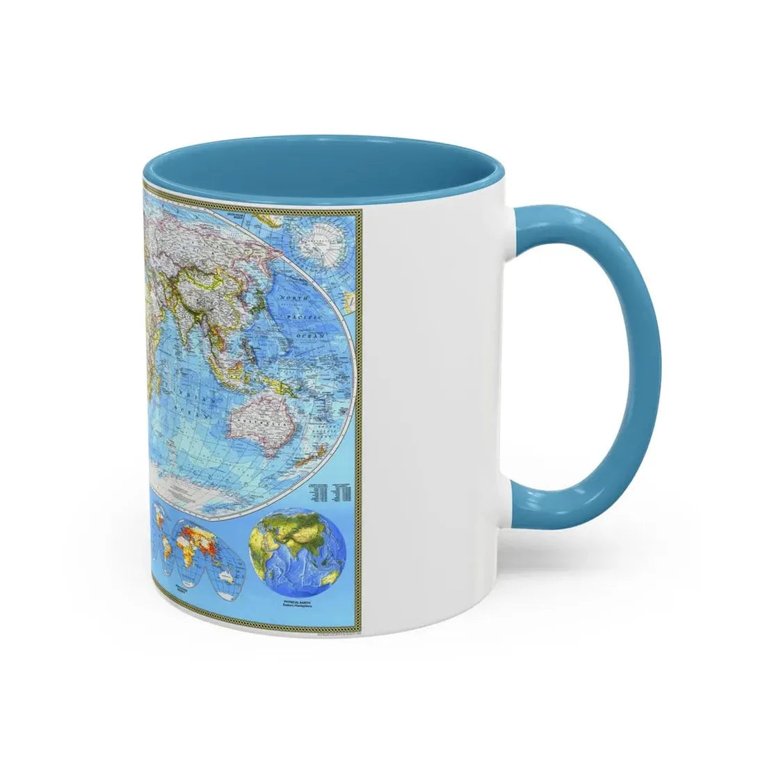 World Map - Political (1994) (Map) Accent Coffee Mug - Go Mug Yourself