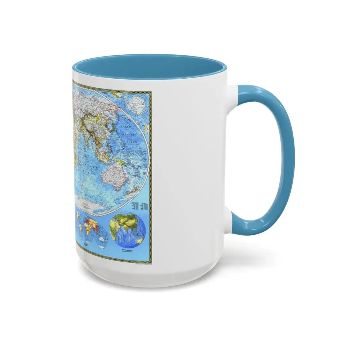 World Map - Political (1994) (Map) Accent Coffee Mug - Go Mug Yourself