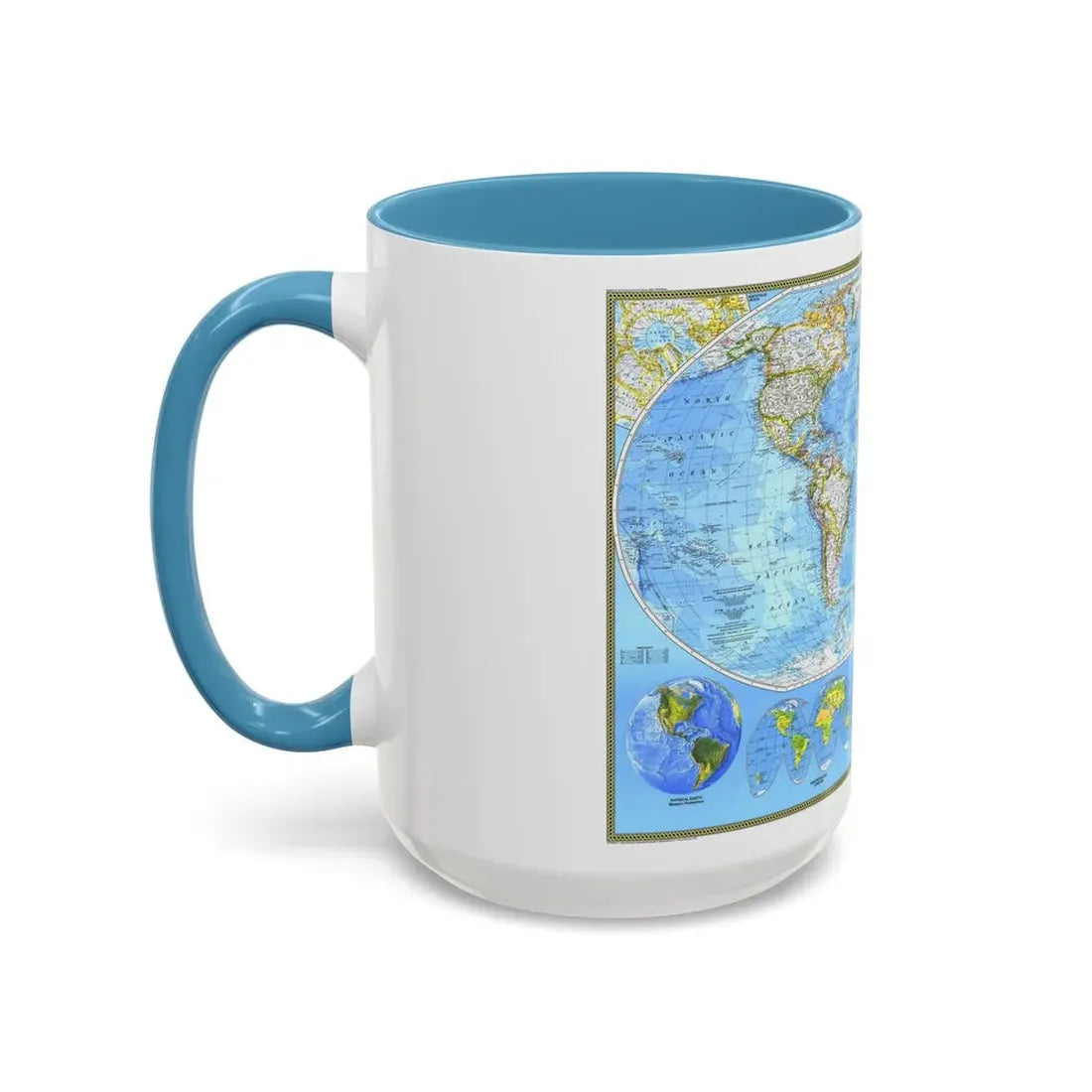 World Map - Political (1994) (Map) Accent Coffee Mug - Go Mug Yourself