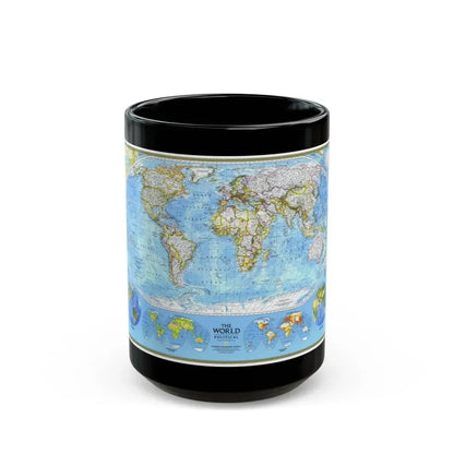 World Map - Political (1994) (Map) Black Coffee Mug 15oz - Go Mug Yourself